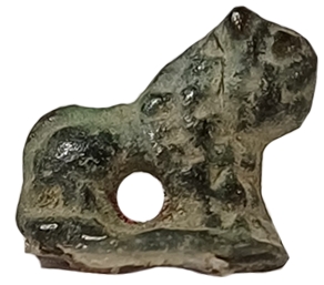 Primitive Money/ Jewellery, Metal Beads, 1.22g, Shape of Lion. Very fine, rare.