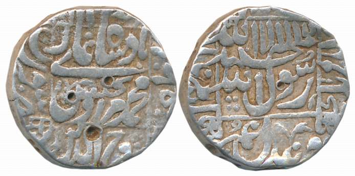 Murad Bakhsh, Silver Rupee, 11.40g, Surat Mint, central inscription within square, knots a