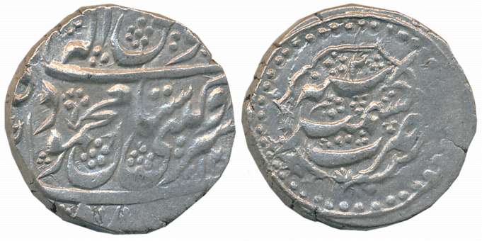 Mahamud Shah, Silver Rupee,10.94g, Kashmir Mint, AH 12XX/ RY 2 (KM# 588). Very fine.