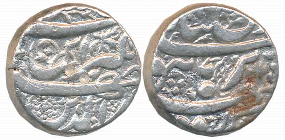 Jahangir, Silver Rupee, 11.28g, “Nur ud din” type, Burhanpur Mint (KM# 149.1). Very fine.