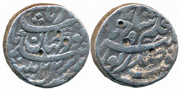 Jahangir, Nurjahan, Silver Rupee, 11.22g, Patna Mint, RY 22 (KM# 168.5). Very fine.