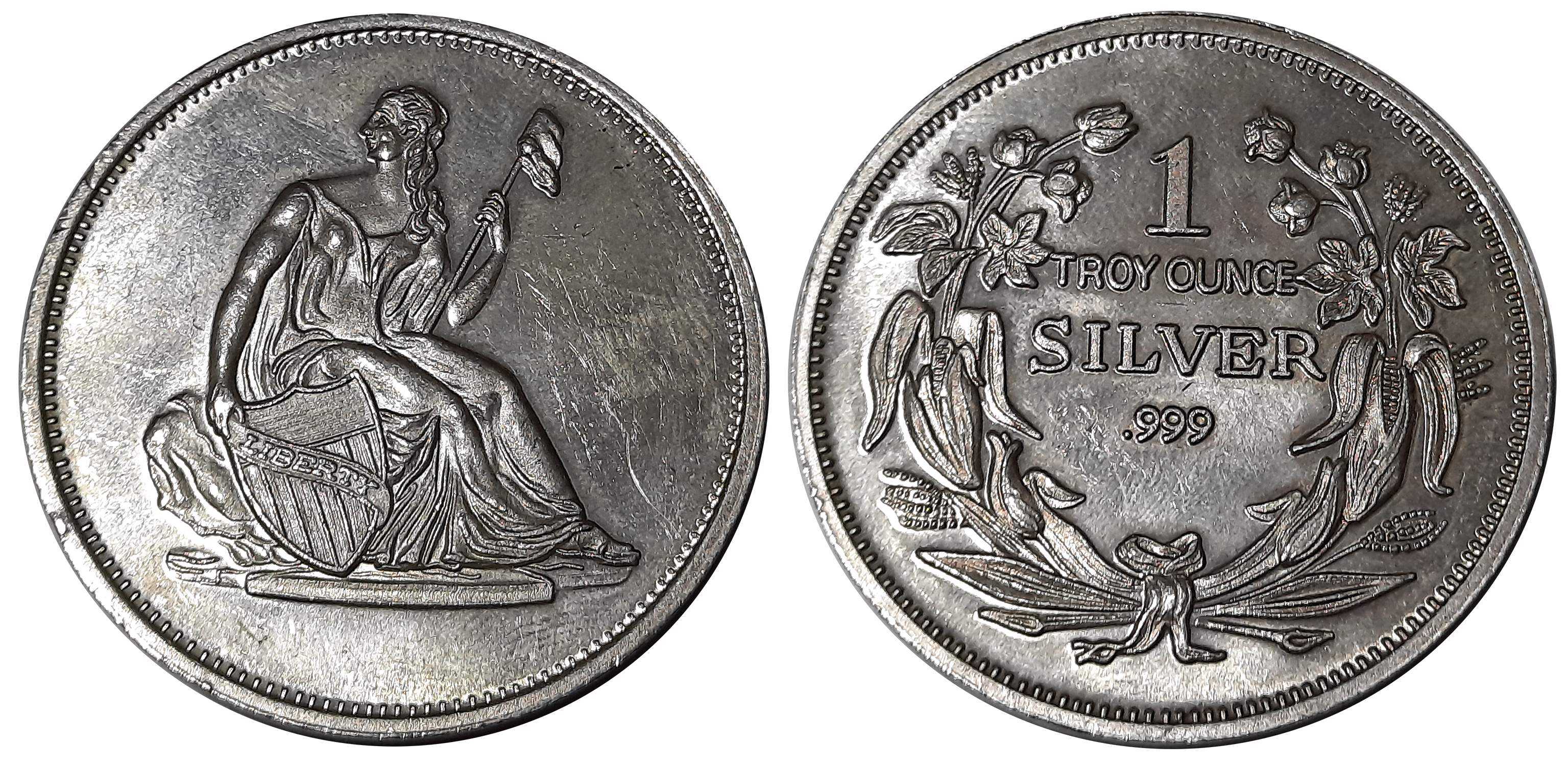 USA, Silver (999) Bullion Coin, One Troy Ounce, 31.07g. Uncirculated.