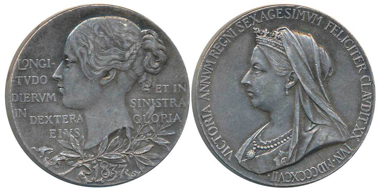 Victoria’s Diamond Jubilee Medal, Silver, 9.75g, 1837-1887, Obv: Matured bust of the Queen