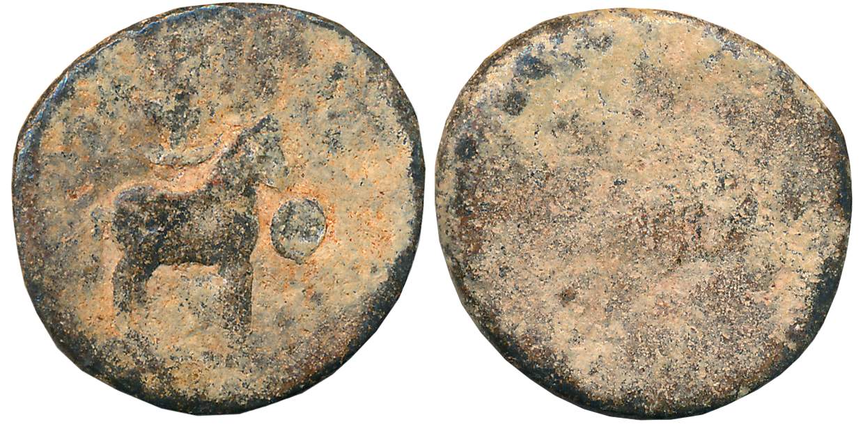 Maharathis of Chitradurga / Lesser Satavahanas of Banavasi, Uninscribed lead Unit, 1.68g, 