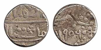 Kotah Mint, Silver, Rupee, with the name of Queen of England, VS 1906 (KM 6). Very Fine.
