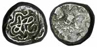 Punch-marked coins, Matsya Janapada of Agra region, Silver, 3.10 g, single punch type, Uni