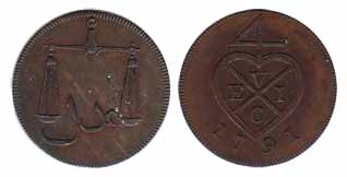 Adal Series ½ Pice, 1791. Proof, Rare.