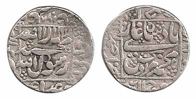 Murad Baksh, Silver Rupee, Ahmedabad Mint, square-area type, AH 1068 (KM 272.1). About Ver