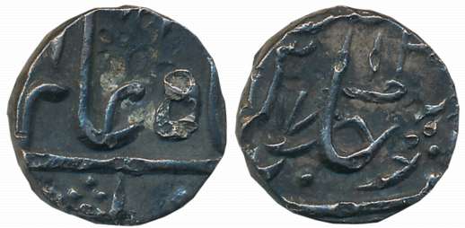 Chandore- Jaffarabad, Silver 1/2 Rupee, 5.73g, in the name of Shah Alam II (KM# 412). Very