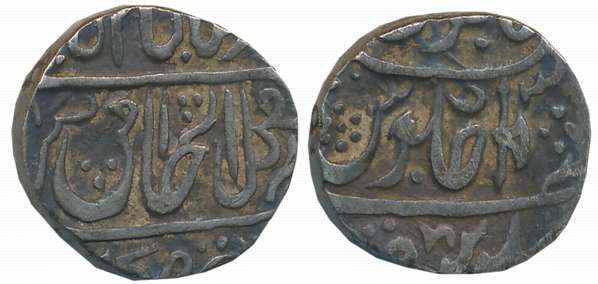 Silver Rupee, 10.70g, Jean Baptiste Filose issue, Seorha or Sabalgarh Mint, in the name of