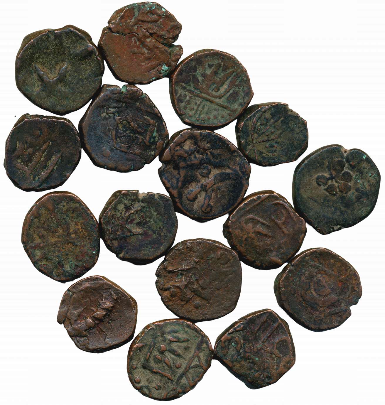 Copper (16), various types. Fine to very fine. 16 coins.