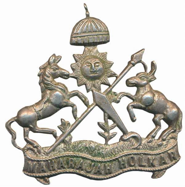 Indore State, Coat of Arms, Copper,8.50 g, monogram of Indore state. Rare.