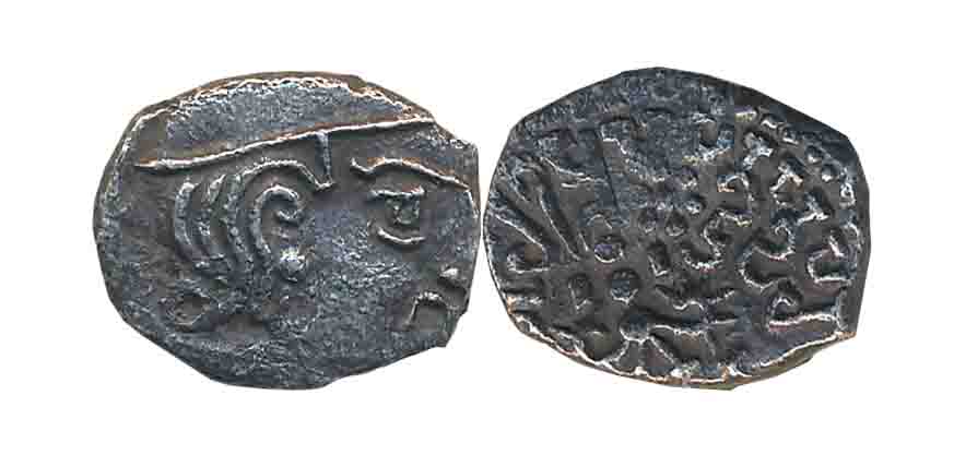Guptas, Kumar Gupta Mahendraditya, Silver Drachma, 1.97g, Obv: Emperor’s bust to right, Re
