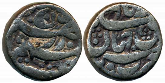 Akbar, Silver Rupee, 11.25g, “So called rebellion issue”, Allahabad Mint (KM# 97.1). About