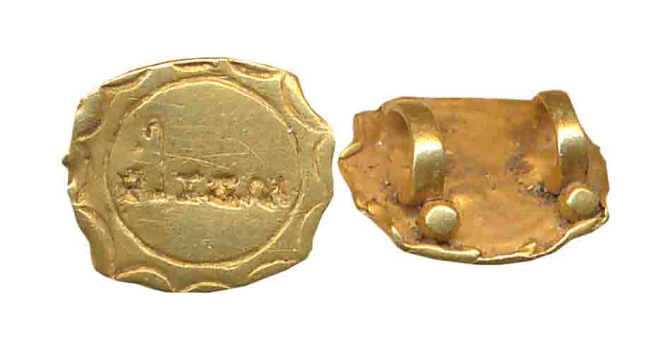 Ancient Gujarat, Personal Gold Signet Seal, 0.31g, with Brahmi legend “Sharavanāya शरवणाय”