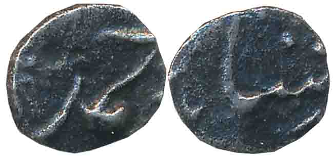 Muhammad Shah, Silver 1/64 Rupees, 0.14g, Khujista Bunyad Mint. Very fine.