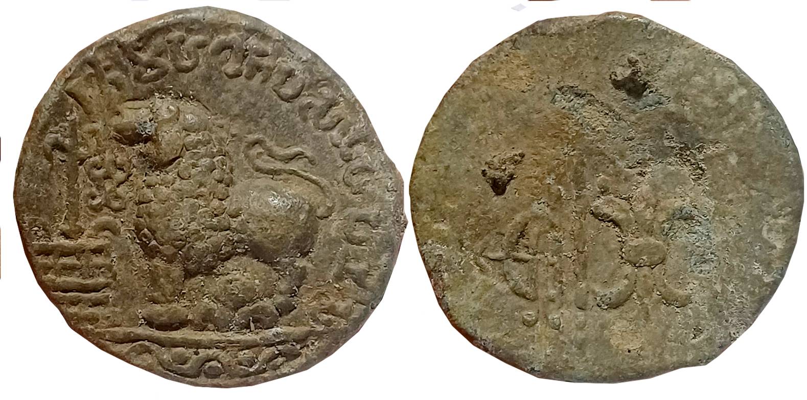 Western Kshatrapas, Kshaharata house, Nahapana as ‘Mahakshatrapa’, Junnar region, lead, 15