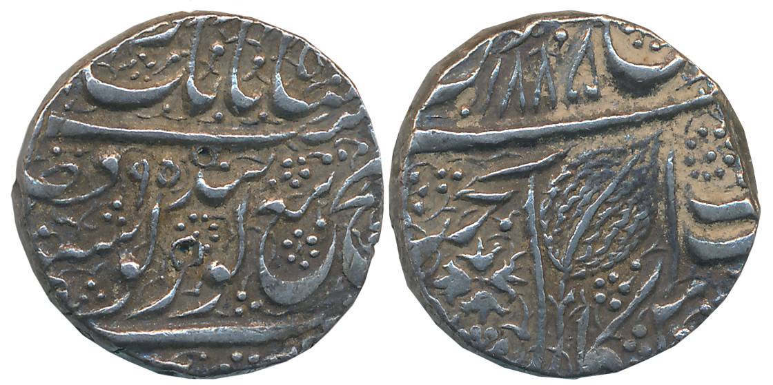 Ranjit Singh, Silver Rupee, 11.11g, “Guru Gobind” couplet, Amritsar Mint, VS 1885/95 (G. S