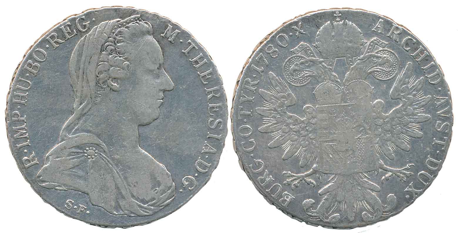 Austria, Maria Theresa, Silver Taller, 27.70g, 1780, Obv: Portrait of Maria Theresia of Ha