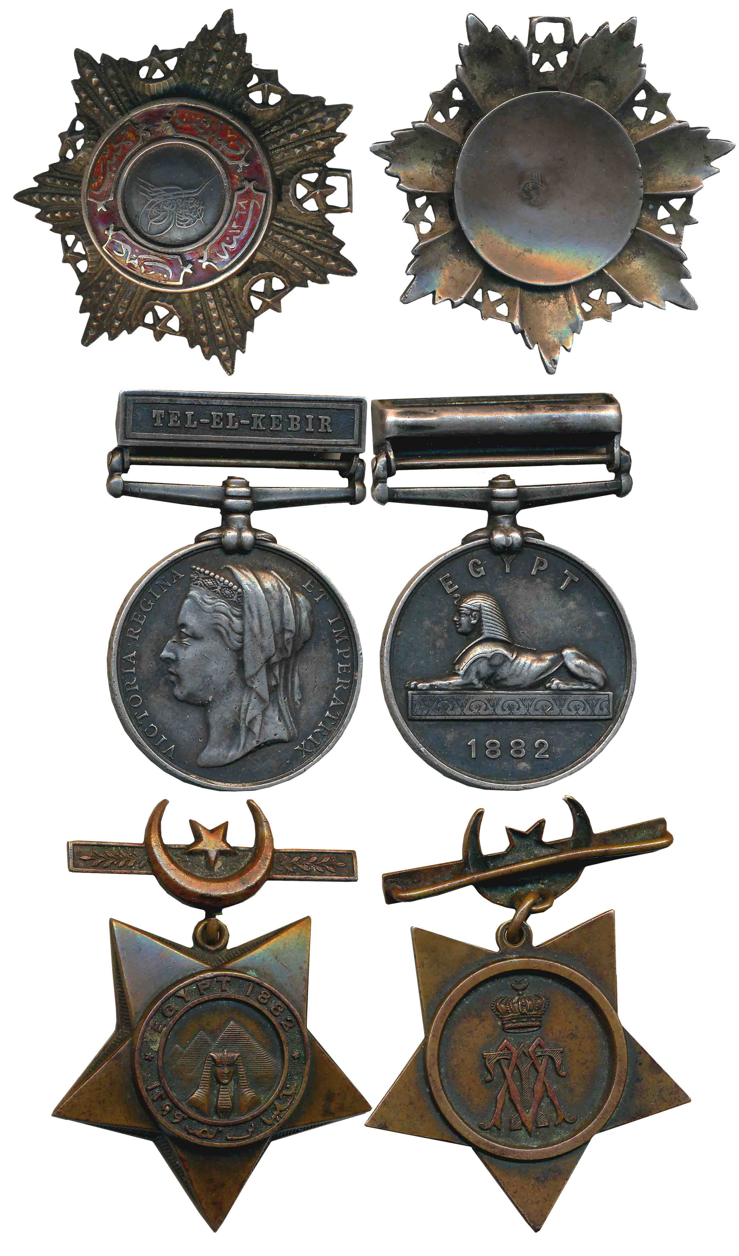 Group of 3 Medals, 21.14g, 38.55g, 43.50g, Awarded to “Mohd Eusuf Khan”, 1) Order of The M