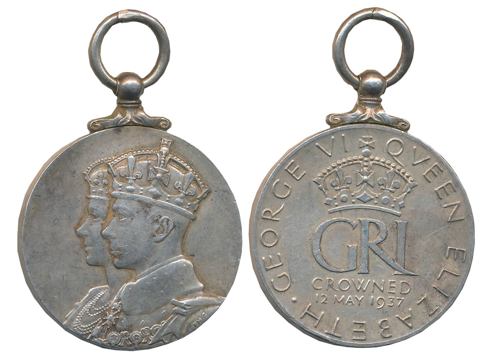 George VI and Queen Elizabeth, Coronation Silver Medal, 25.78g, Obv: Conjoined busts of Ge
