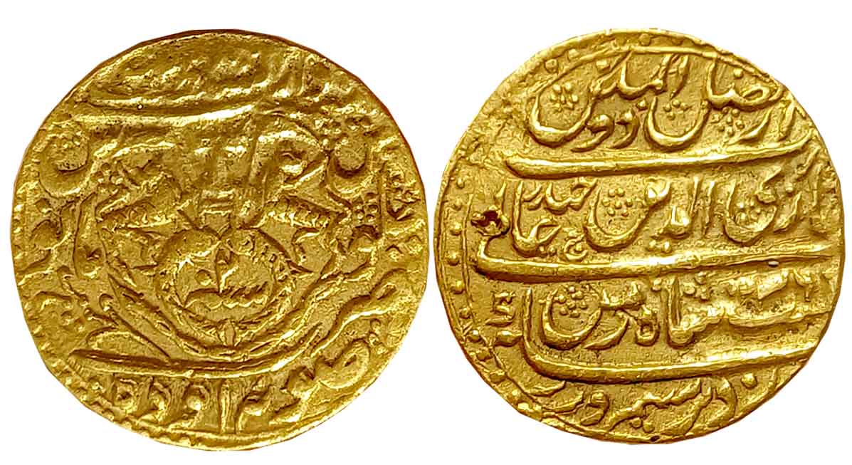 Gazi ud din Haider Shah, Gold Asharfi, 10.73g, Suba Awadh Dar ul Sultanate Lakhnau Mint, A