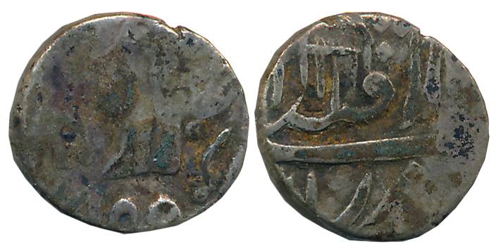 Silver 1/4 Rupee, 2.40g, Obv: Portrait of Queen Victoria facing left, Date below, Rev: Leg