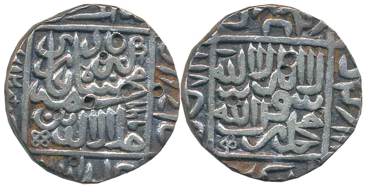 Akbar, Silver Rupee, 11.29g, “Kalima” type, Shergarh Mint, AH 969 (KM# 80.17). Very fine.
