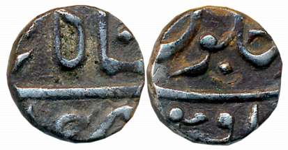 Poona- Muhiyabad, Silver 1/4 Rupee, 2.75g, in the name of Shah Ali Gauhar (Shah Alam II), 