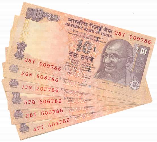 Rupees 10 (9), Fancy Number- 101786, 202786 upto 909786, Prefix 36/U, 92/T, 24/Q, 47/T, 28