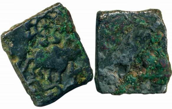 Vidrabha, King Subena, Monarchical coinage of Pre-Satavahana, Alloyed Copper, 7.23g, Obv: 