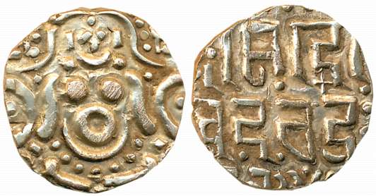 The Gahadavalas of Kasi, Govind Chandra Deva, Gold 4 1/2 Masha, 4.08g, Obv: Goddess Lakshm