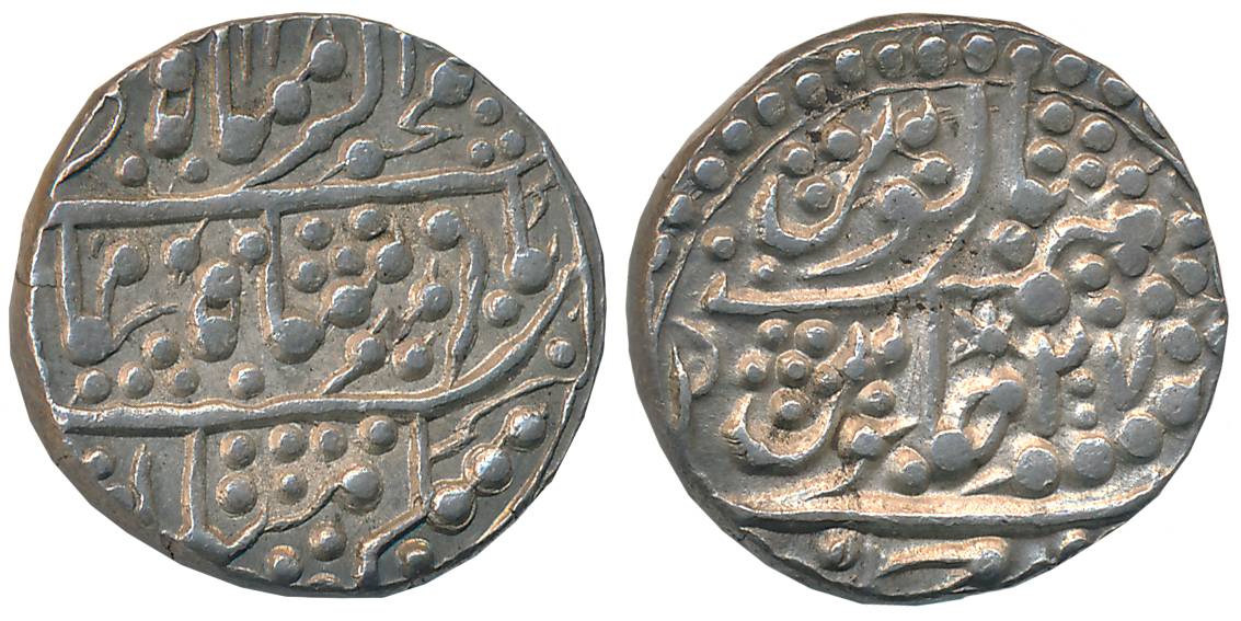 Bani Singh, Silver Rupee, 11.36g, Rajgarh Mint, in the name of Muhammad Akbar II, RY 27 (K