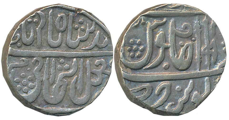 Silver Rupee, 10.87g, “Jean Baptiste Filose” issue, Seorha or Sabalgarh Mint, in the name 