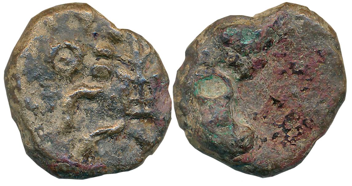 Post Mauryan, Narmada Valley City State, Hathodaka, Copper Die-struck, 10.47g, Uniface, Tr
