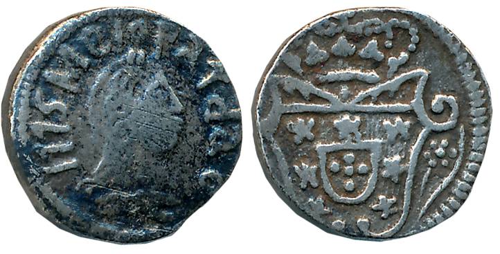 Goa, D. Jose I, Silver Meio Pardau- 150 Reis, 2.60g, 1775, Obv: Bust of Jose to right, Rev