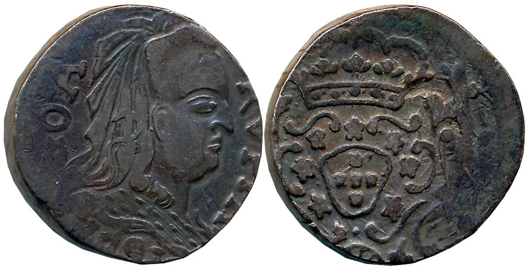 Goa, Maria I, Silver Rupia- 600 Reis, 10.71g, 1789, Obv: Bust of Maria I to right, Rev: Cr