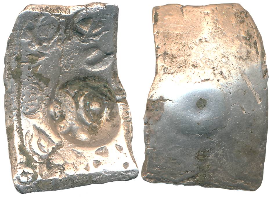 Punch Marked, Attributed to Shakya Janapada, Silver 5 Shana, 6.60g, series 33, Uniface, Ma