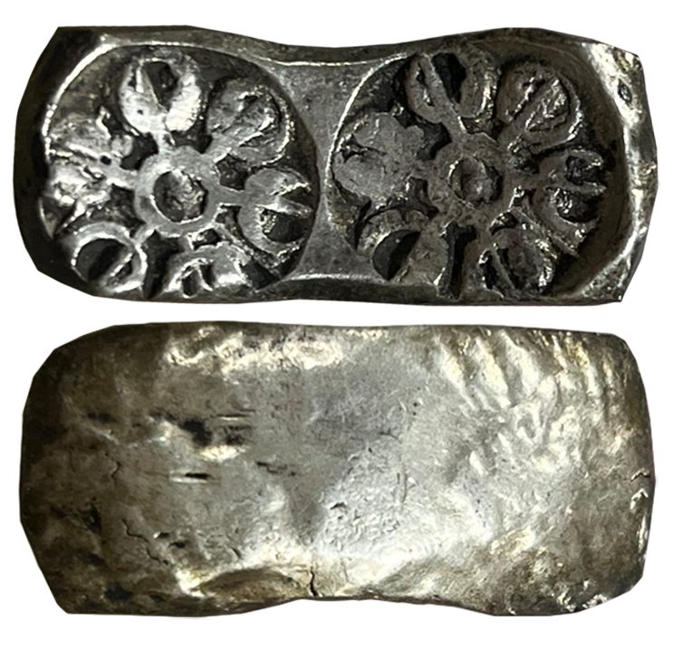 Archaic Punch Marked, Attributed to Gandhara Janapada, Silver Bent Bar, 10.57g, “Early” ty