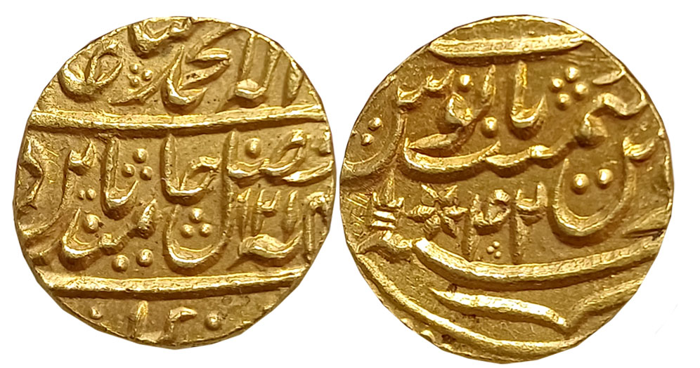 Ranjit Singh, Gold Mohur, 10.81g, in the name of Shah Alam II, AH 1214/ RY 42, Brajendrapu