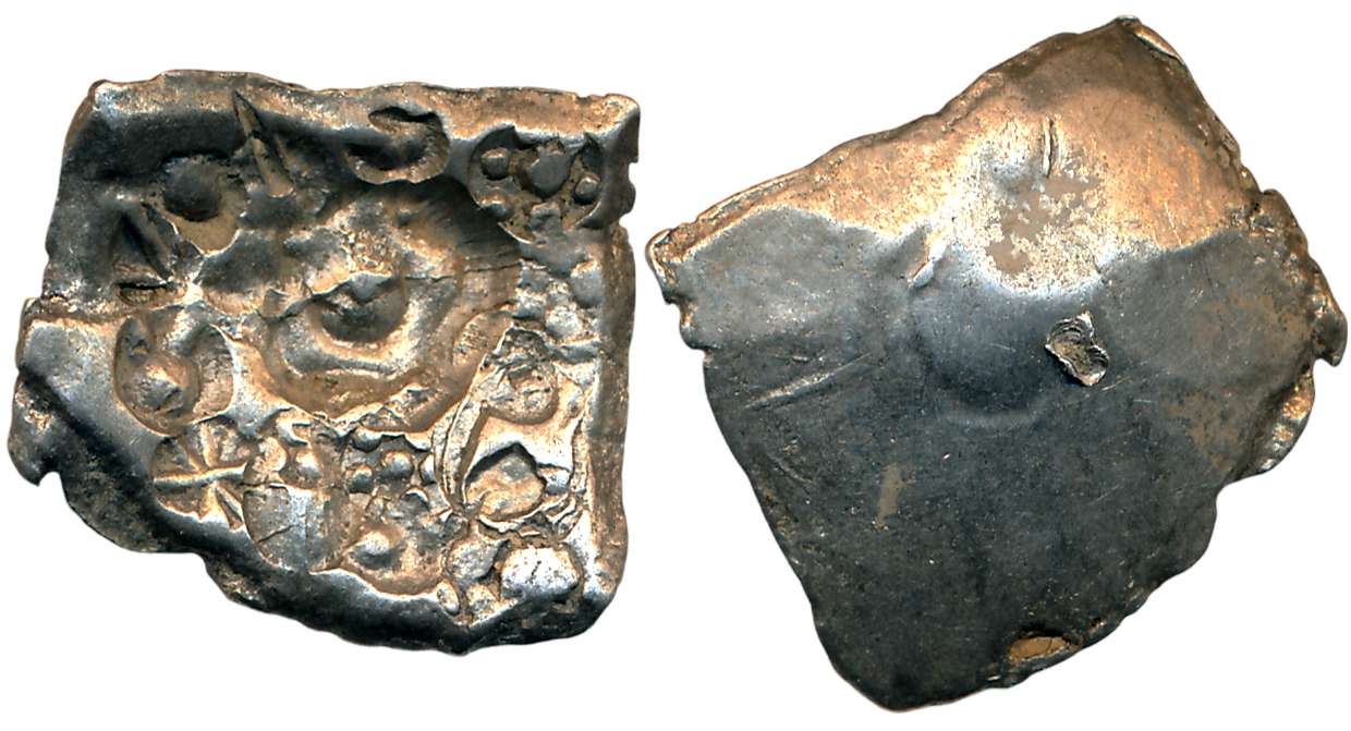 Punch Marked, Attributed to Shakya Janapada, Silver 5 Shana, 7.08g, “Narhan Hoard” type, U