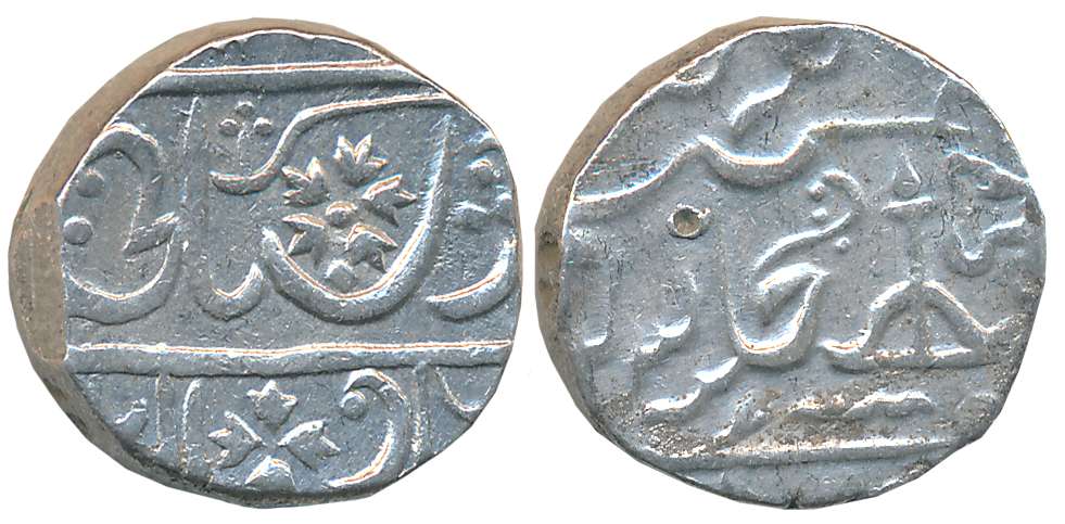 Jankoji Rao, Silver Rupee, 10.93g, Lashkar Mint, in the name of Shah Alam II, RY 2X, Bow a