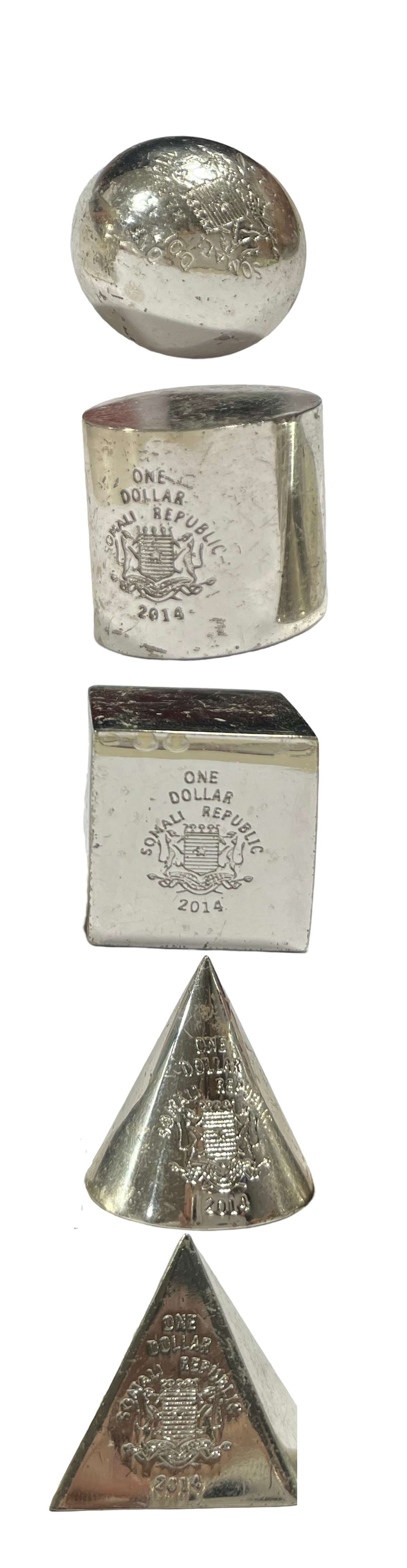 Somalia Republic Fantasy Coin, Silver Plated Copper Nickel, 1 Dollar (4), 2014, Volume geo