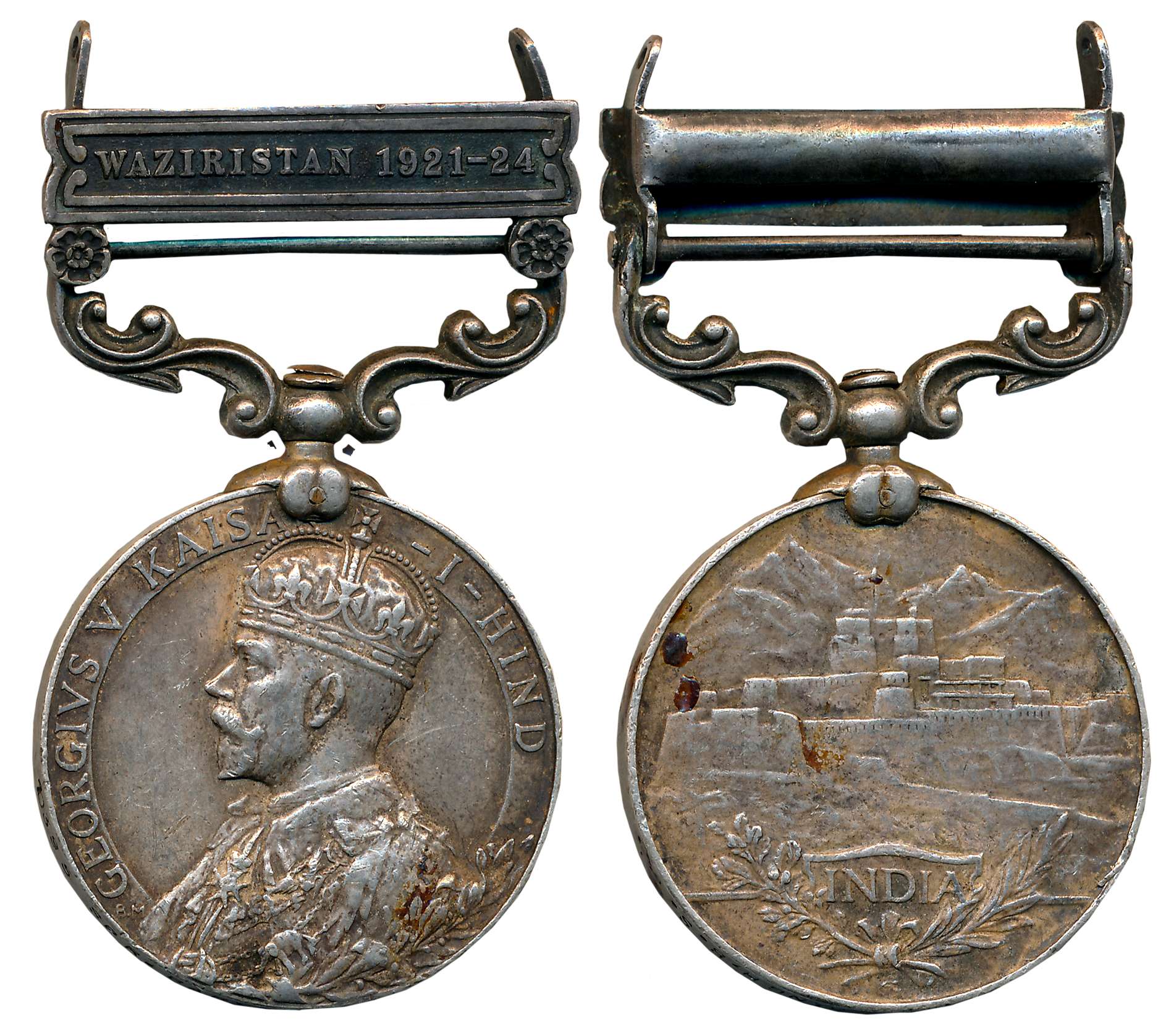 George V, India General Service Medal, Silver, Waziristan 1921-24 Bar, Awarded to 10395 SP