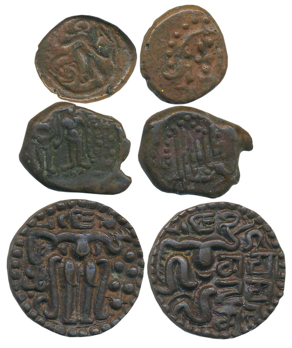 Copper (3), Ceylon Chola(1), Madurai Nayakas (2). Very fine to Very fine+. 3 coins.