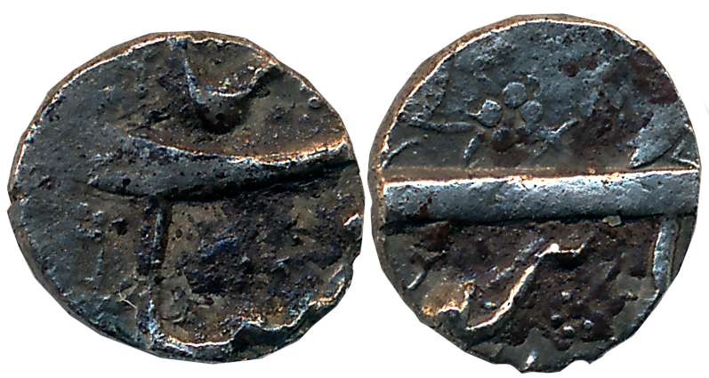 Jahangir, Silver 1/20 Rupee, 0.55g, probably struck for scattering (Nisar) purposes, Burha