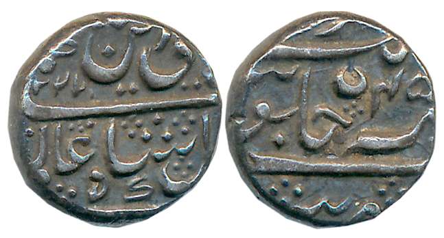 Krishna raja Wodeyar, Silver 1/4 Rupee, 2.86g, Mahisur Mint, in the name of Shah Alam II, 