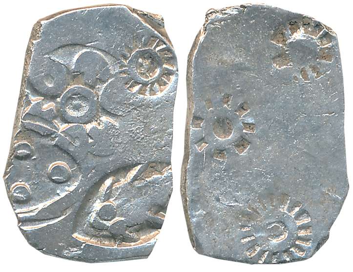 Punch Marked, Attributed to Magadha Janapada, Silver Karshapana, 3.46g, Transactional Seri