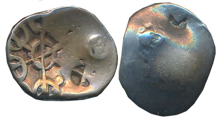 Punch Marked, Attributed to Gandhara Janapada, Silver Shana- 1/8 Shatamana, 1.43g, Uniface