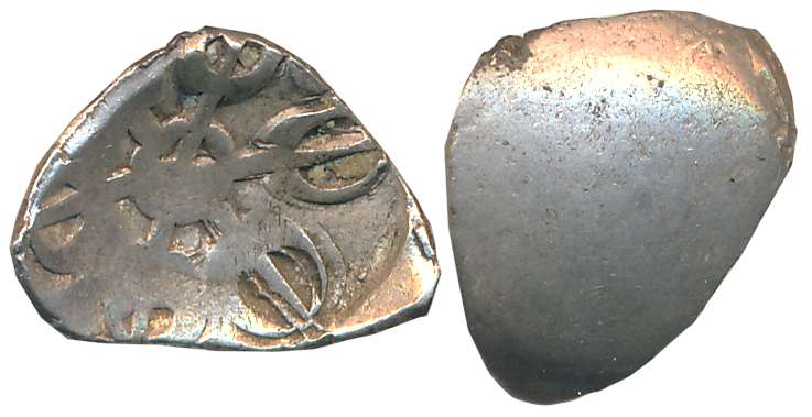 Punch Marked, Attributed to Gandhara Janapada, Silver Shana- 1/8 Shatamana, 1.42g, Uniface